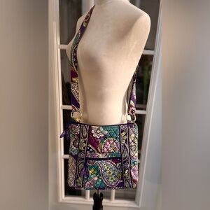 Vera Bradley Quilted Purple Paisley Crossbody Hipster Bag